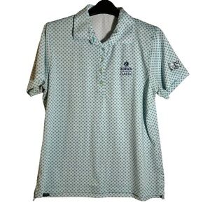 Turtleson Golf Polo Shirt Performance Stretch Athletic Fit Womens L Zurich Logo